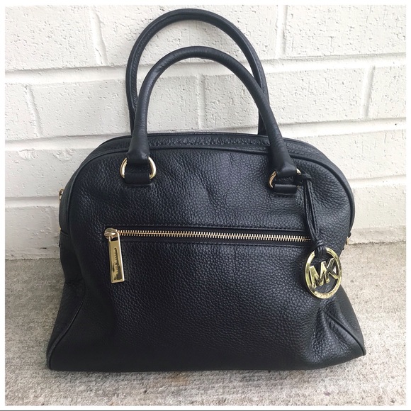 MICHAEL Michael Kors Handbags - MICHAEL Michael Kors Black Knox Leather Satchel